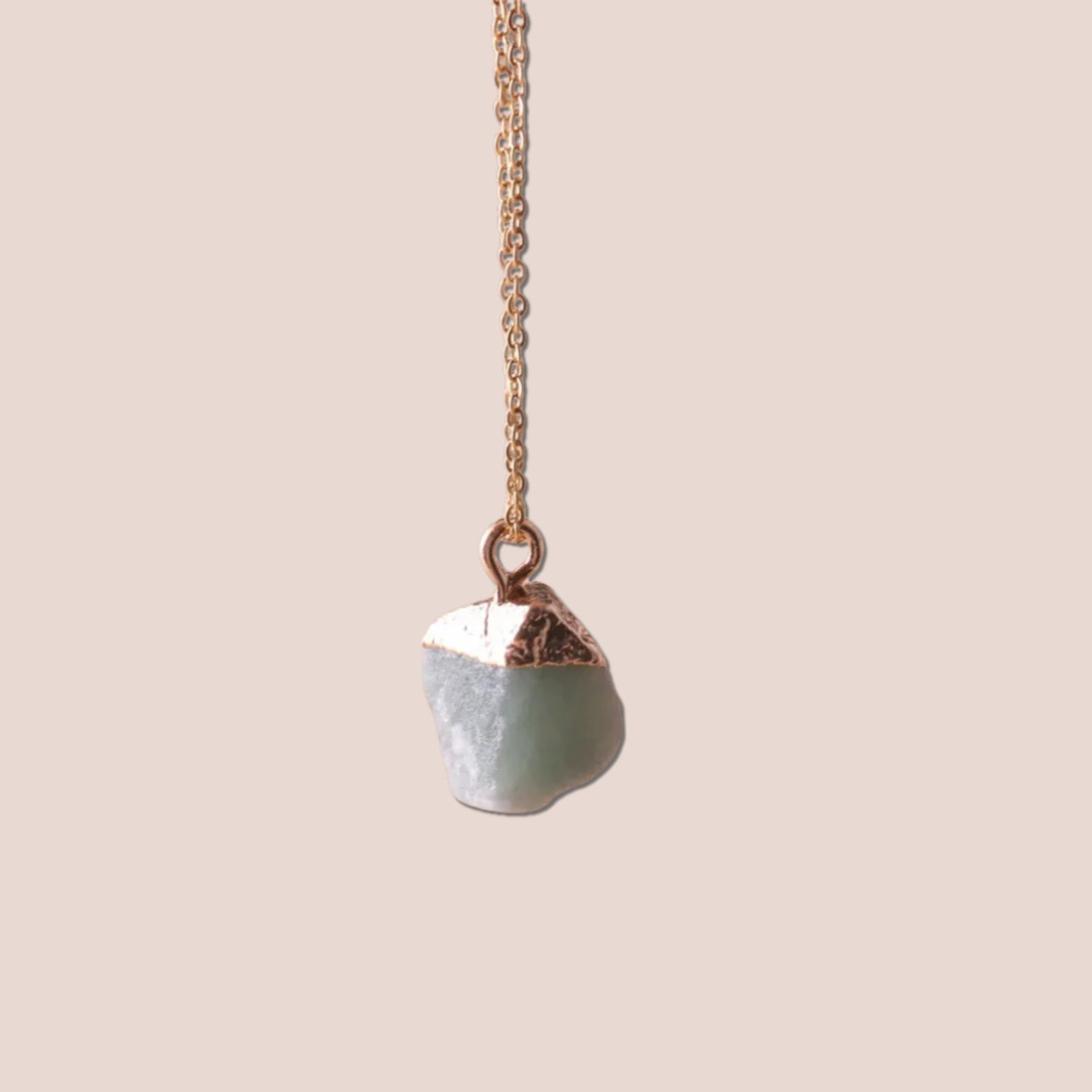 Raw Cut Lucky Charm Gemstone Necklace - Hidden Forever
