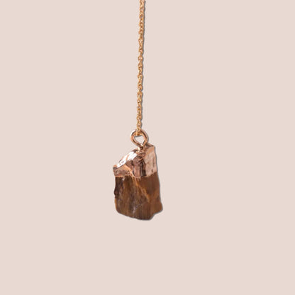 Raw Cut Lucky Charm Gemstone Necklace - Hidden Forever
