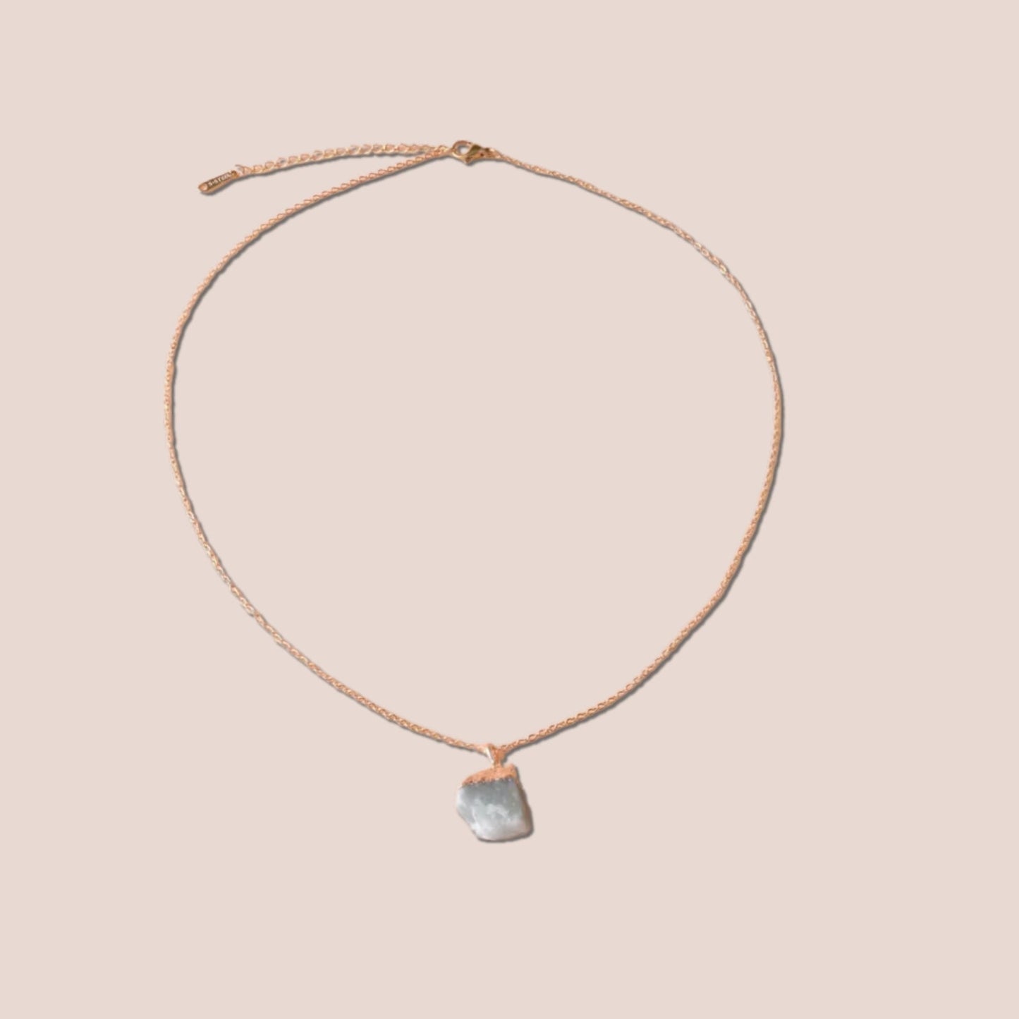 Raw Cut Lucky Charm Gemstone Necklace - Hidden Forever