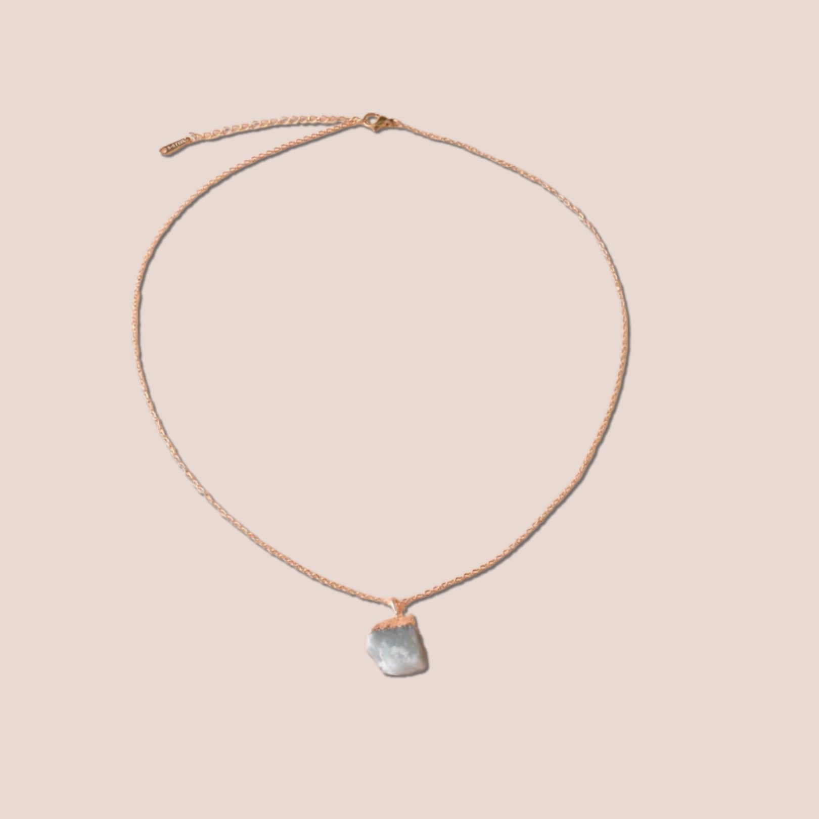 Raw Cut Lucky Charm Gemstone Necklace - Hidden Forever