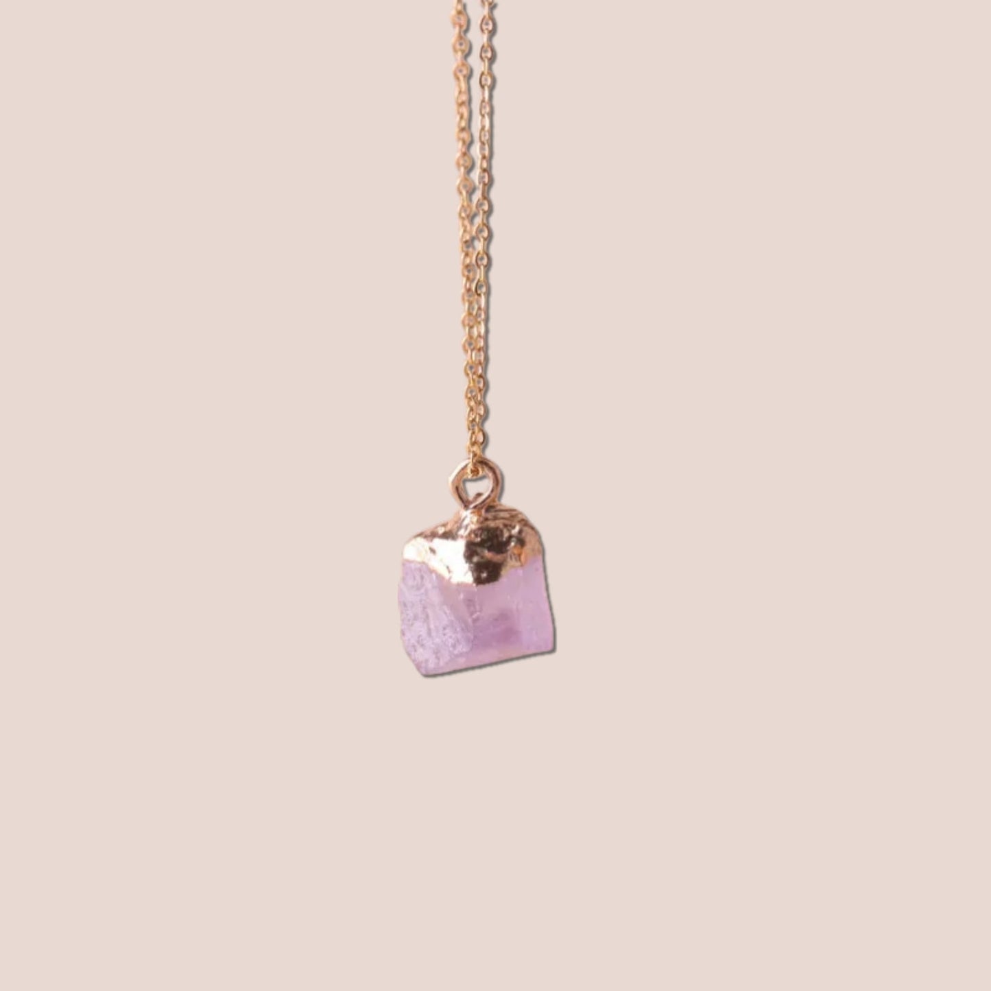 Raw Cut Lucky Charm Gemstone Necklace - Hidden Forever