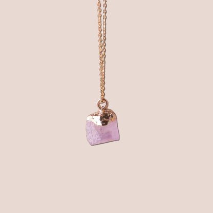 Raw Cut Lucky Charm Gemstone Necklace - Hidden Forever