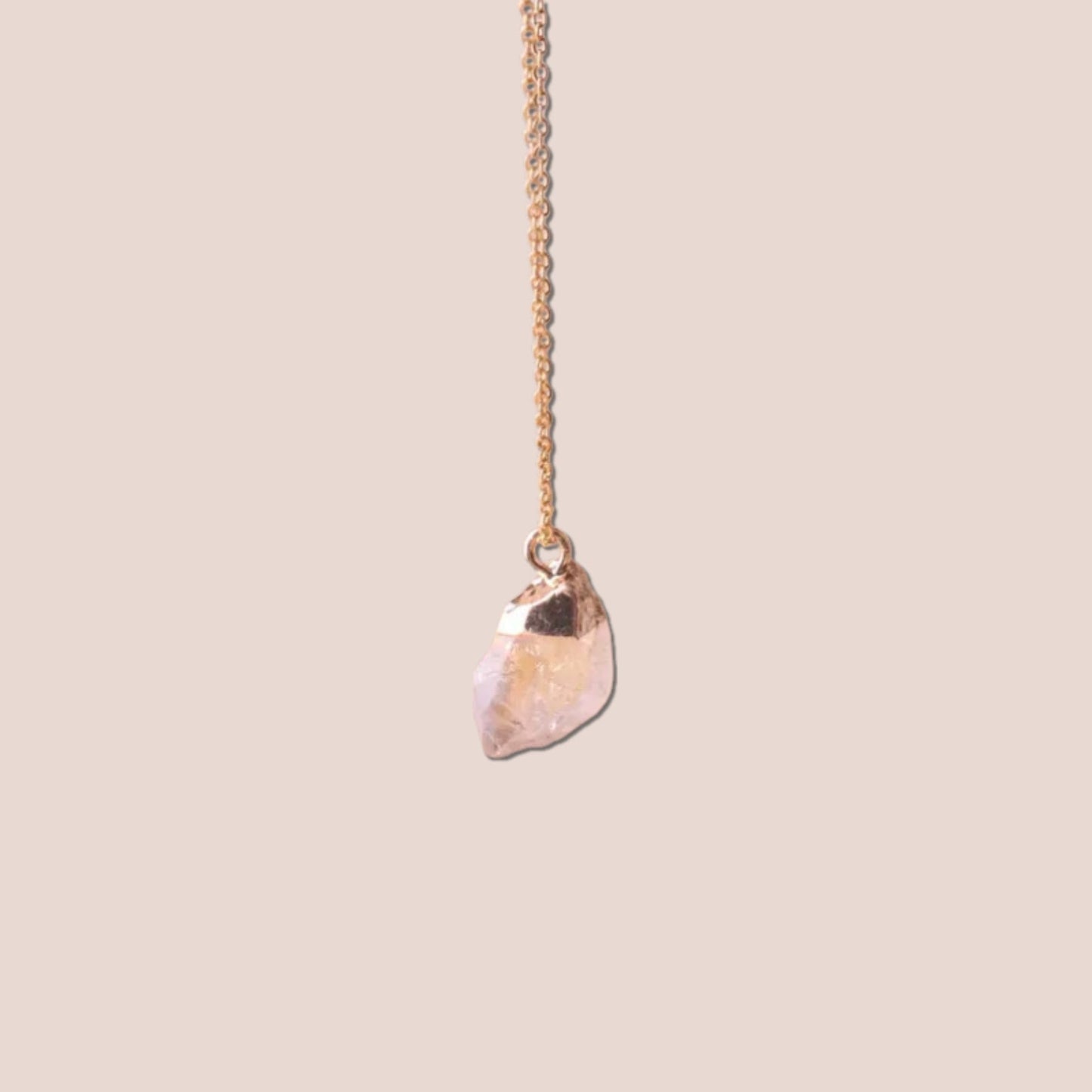 Raw Cut Lucky Charm Gemstone Necklace - Hidden Forever