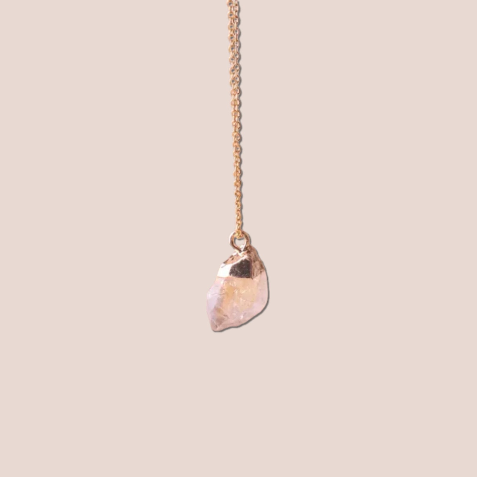 Raw Cut Lucky Charm Gemstone Necklace - Hidden Forever