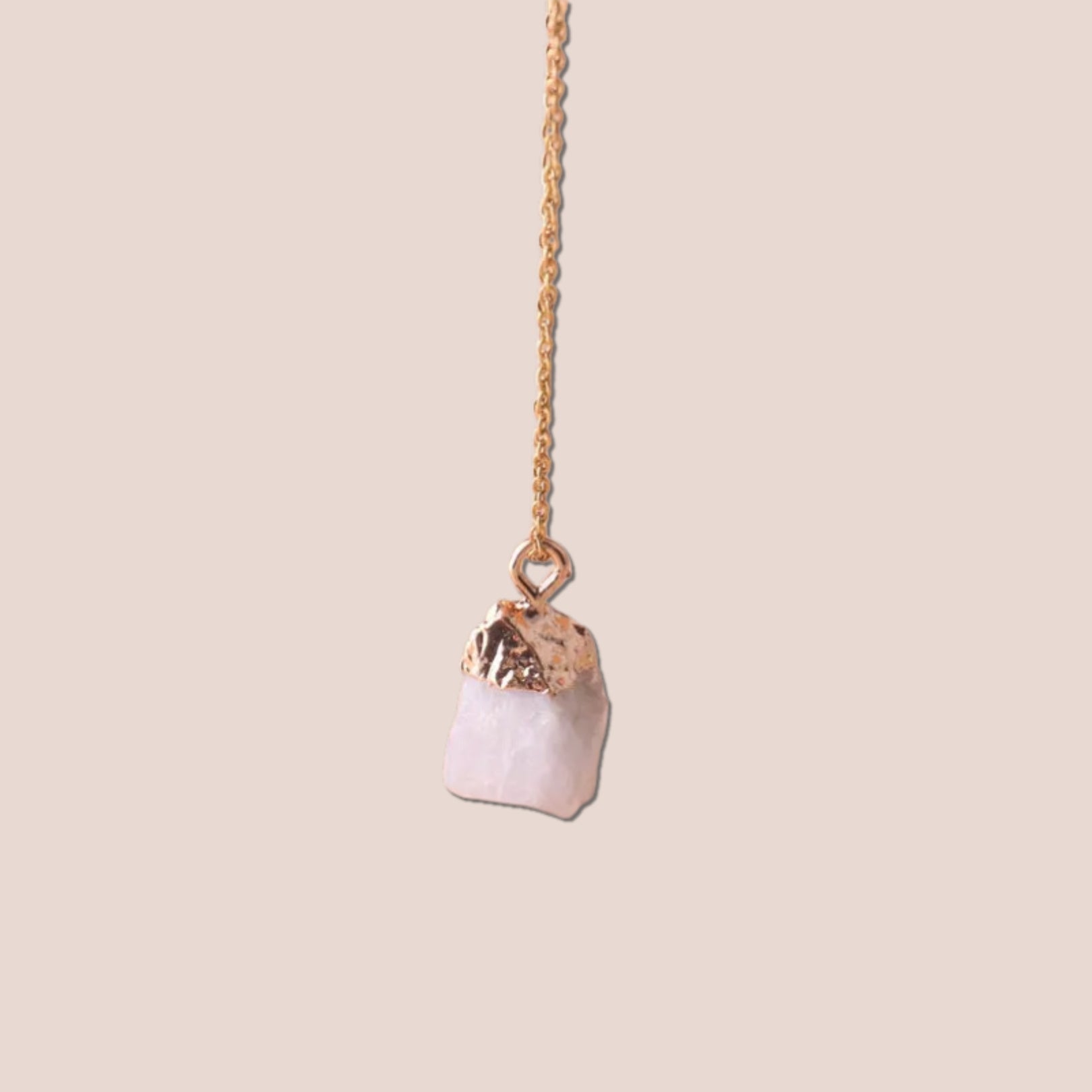 Raw Cut Lucky Charm Gemstone Necklace - Hidden Forever