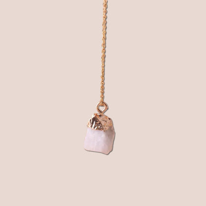 Raw Cut Lucky Charm Gemstone Necklace - Hidden Forever