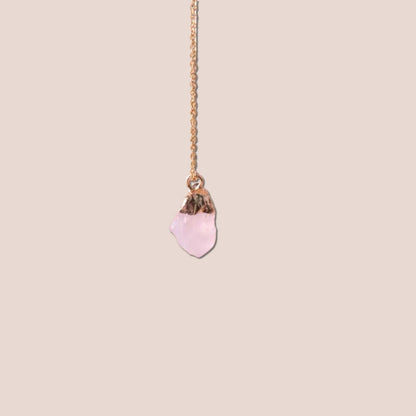 Raw Cut Lucky Charm Gemstone Necklace - Hidden Forever