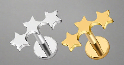 Triple Star Sleeper Earring - Hidden Forever