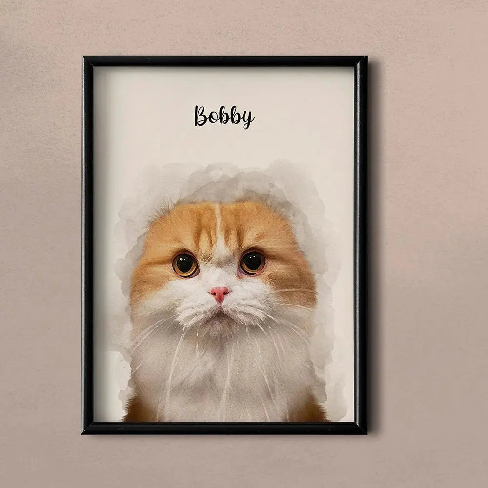 Watercolor Pet Portrait - Hidden Forever