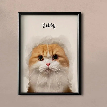 Watercolor Pet Portrait - Hidden Forever